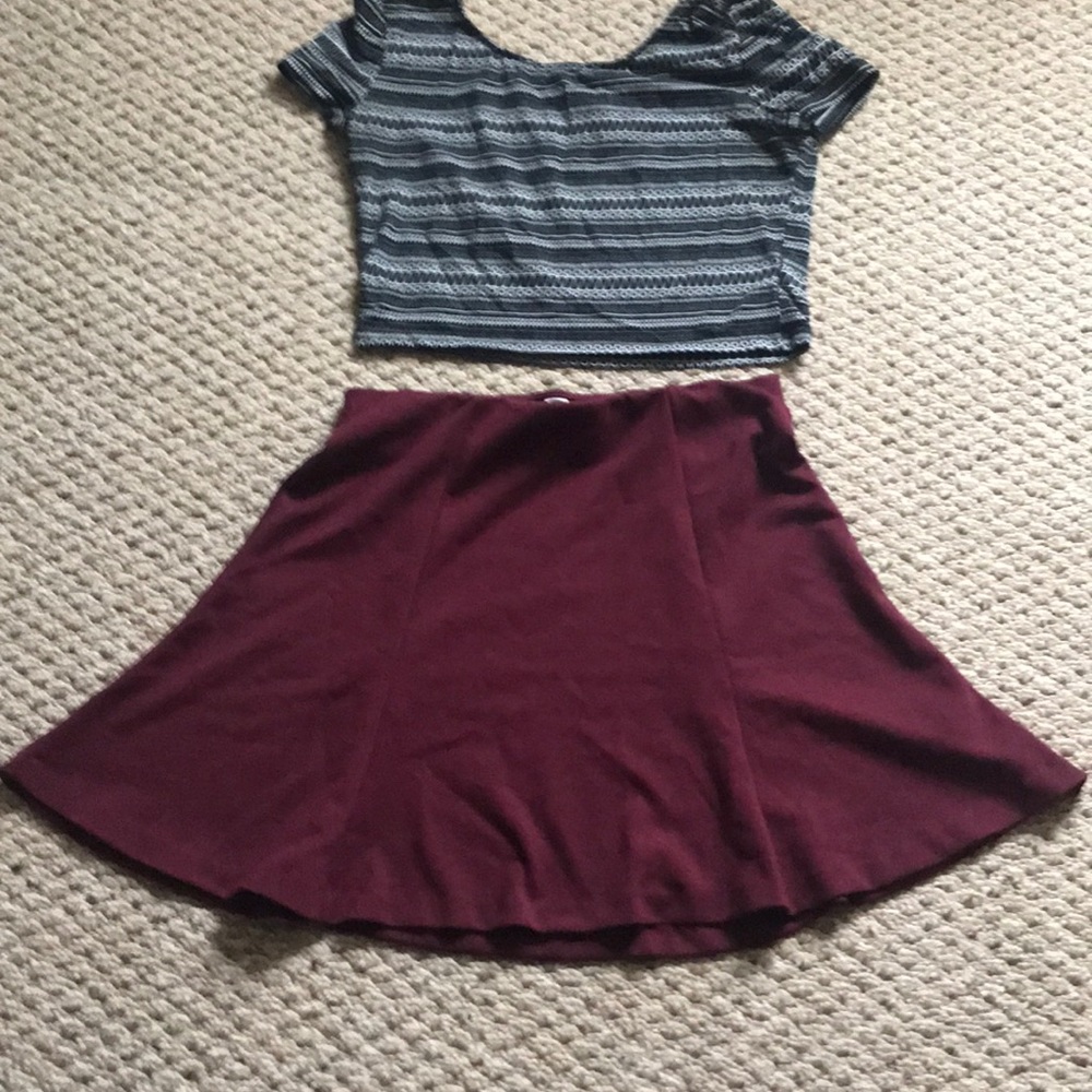 Maroon skirt
